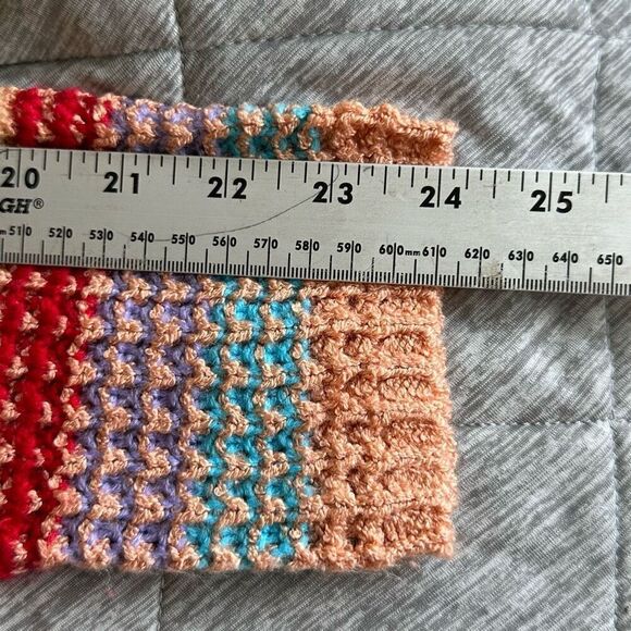 Baja Hooded Knit Summer Sweater Womens M Peach Beach Surf Boho Hippie - Picture 8 of 11